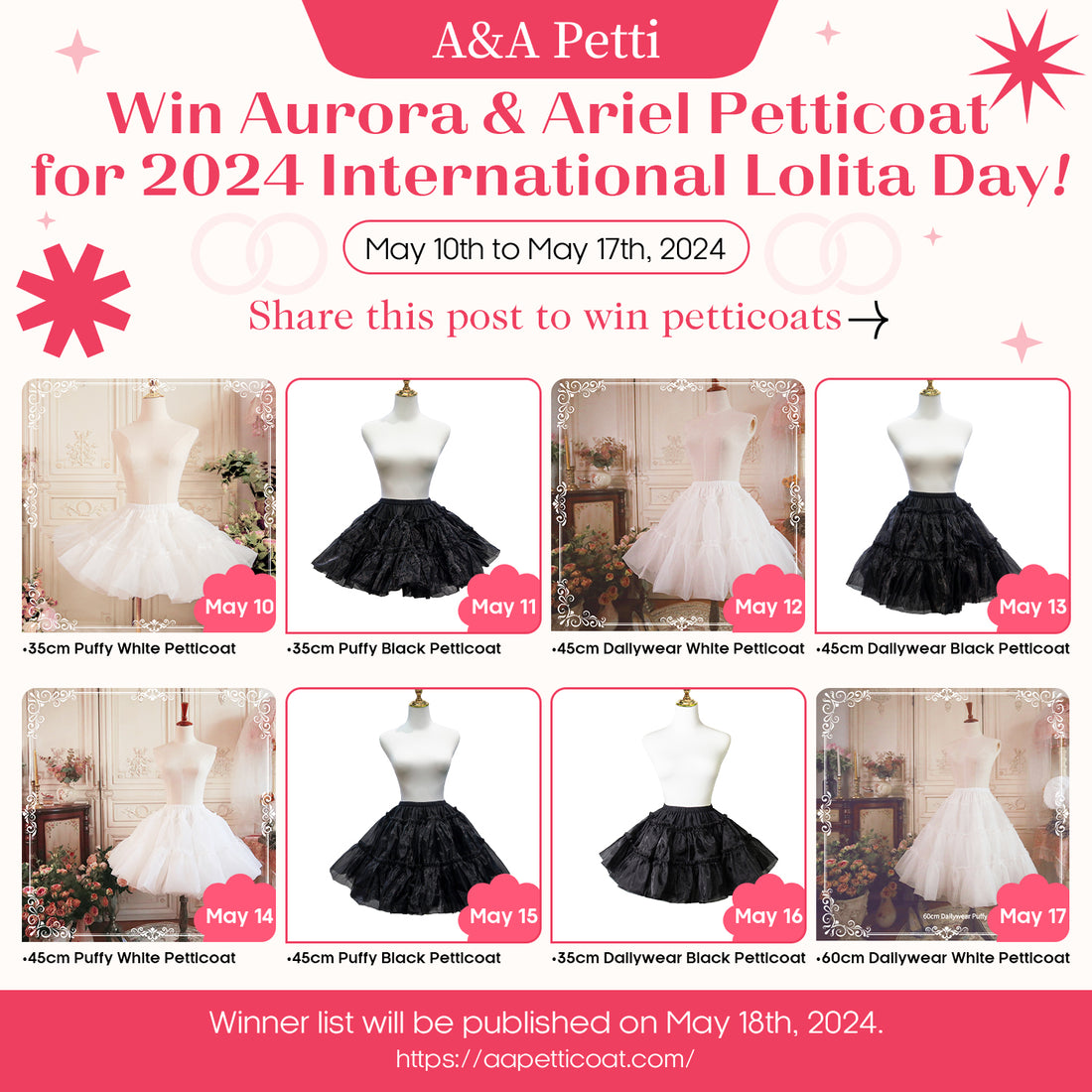 Aurora & Ariel petticoat free gifts