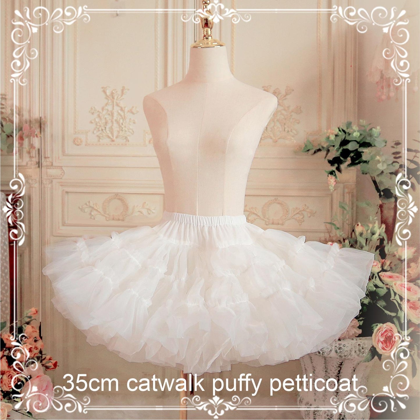 Aurora & Ariel 35cm A-Line Petticoat Collection Customizable (White) 32614:454976 (White) 32614:454976