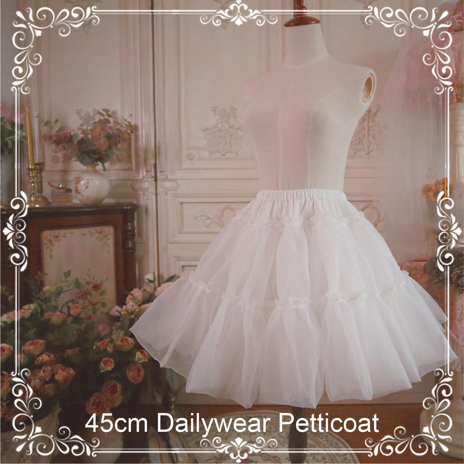 Aurora & Ariel 45cm Daily Wear 8m A Line Petticoat Customizable (white) 33050:456576 (white) 33050:456576